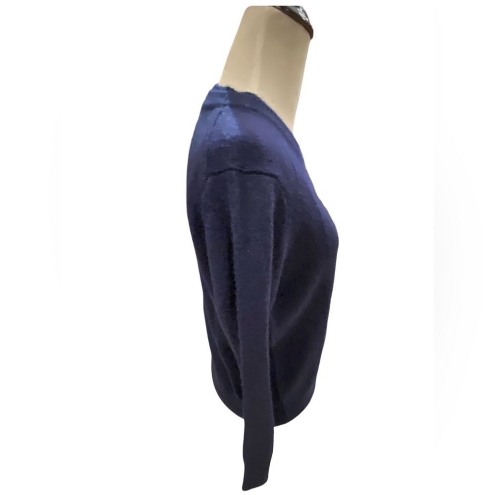 Burberry Navy double crew Neck Sweater — Size L - Picture 4 of 5